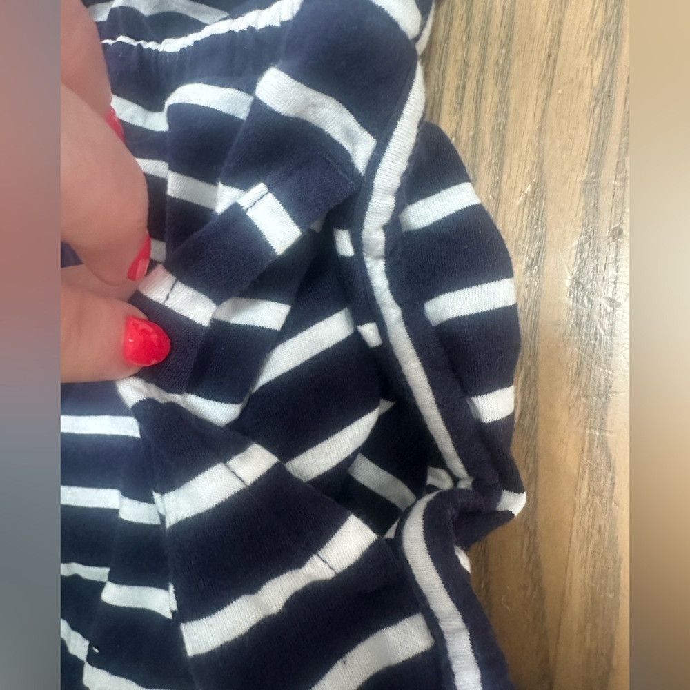 GAP Love Navy and White Striped Henley Romper - Picture 3 of 6